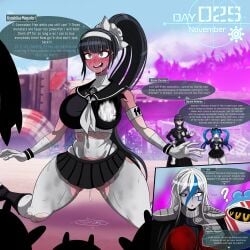 ... 4girls 4th_wall_breaking ? ambiguous_gender amemiya_darumi armband armor armored_female bangs bare_shoulders battle begging begging_for_sex big_breasts black_boots black_hair black_ribbon black_school_uniform black_uniform blue_hair blue_streak blush blushing_profusely boots breasts busty clothed clothing comic confused confused_look crazy_eyes crazy_female crazy_girl crazy_smile creature darumarr_(hundred_line) darumi_amemiya day dialogue drool drool_on_face drooling emo emo_girl english_text eye_contact eyelashes eyeliner fangs female female_only fire full_body fully_clothed game_ui genital_fluids glasses gloves goth goth_girl gradient_hair grey_eyes grizzlei_(hundred_line) hair_ribbon half-closed_eyes headband heart-shaped_pupils heterochromia hiruko_shizuhara horny horny_female huge_breasts kneeling kyoshika_magadori large_breasts light-skinned_female light_skin long_hair long_skirt long_tongue looking_at_another magadori_kyoushika makeup massive_breasts midriff moggimog_(hundred_line) monster narrowed_eyes navel naver no_nut_november notice_lines offscreen_character outdoors page_8 pale-skinned_female pale_skin panty_straps pink_eyes ponytail puddle purple_eyes purple_hair pussy_juice pussy_juice_drip pussy_juice_puddle red_eyes ribbon ripped_clothing school school_uniform self_sacrifice sharp_teeth shizuhara_hiruko short_skirt shoulder_pads sirei_(hundred_line) skin_tight skirt smile smiling speech_bubble streaked_hair sweat sweatdrop sweating sweating_profusely sweaty sweaty_body text the_hundred_line_-last_defense_academy- thick_thighs thighs tied_hair tight_clothing too_kyo_games torn_clothes twintails two-tone_hair v'ehxness white_gloves white_hair white_headband wristband