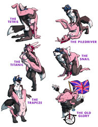 2015 abs anthro balls breasts canine cunnilingus duo english_text fabinella fellatio female flag flexible fur hair kama_sutra lady_snakebite lagomorph male mammal muscles nipples nude oral pecs penetration penis pink_fur pink_hair pussy rabbit sex straight text unicycle vaginal_penetration