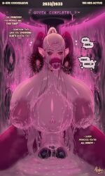 2025 after_sex albatross_(artist) big_lips big_nipples big_penis bimbo bimbo_body bimbo_lips bimbofication bimbofied christmas_bells cock_sleeve corrupted corruption cum_everywhere cum_on_breasts cum_on_mouth cumflated_belly cumflation docking elf elf_ears elf_female english_text foreskin foreskin_folds foreskin_penetration futanari gender_transformation giant_breasts glory_hole hairy hung_bottom mind_break princess tagme text thick_lips urethral urethral_insertion