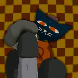 3d_(artwork) animated anthro bodily_fluids breasts checkered checkered_background clothing colonthreeguy digital_media_(artwork) dirty dirty_clothing dirty_socks domestic_cat feet felid feline felis female foot_fetish foot_focus foot_play footjob footwear genitals looking_at_genitalia looking_at_penis mae_borowski mammal night_in_the_woods nude overweight overweight_female pattern_background penis sex simple_background sockjob socks solo sweat sweaty_clothing sweaty_footwear sweaty_socks vibrating_penis