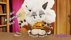 1girls 3d 3d_(artwork) anthro anthro_female anthro_male anthro_only areolae bell bell_collar blue_eyes breasts breasts_out caprine clothed_female clothing collar convenient_breasts dialogue duo english_dialogue english_text female fur furry furry_female gloves idw_publishing lanolin_the_sheep mammal nipples sega sheep sheep_girl sheep_horns sonic_(series) sonic_the_hedgehog_(comics) sonic_the_hedgehog_(idw) sonic_the_hedgehog_(series) ssawnds text white_fur white_gloves wool_(fur)