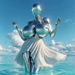 1futa 1girls 3d ai_generated balls chrome faceless futanari heels large_breasts metal_skin metallic_body naked onahole robot robot_girl shiny_skin slime_girl sphere_creature squatting tagme twerking video weird