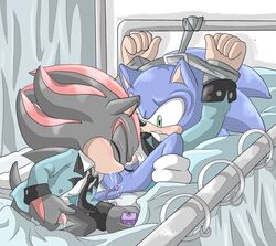 anal anal_insertion anal_sex angelofhapiness blush bound clothed_sex clothing cum green_eyes hands_tied hedgehog infirmary insertion male male_only mammal masturbation oral penetration remote school_uniform sex sex_toy shadow_the_hedgehog sonic_(series) sonic_the_hedgehog