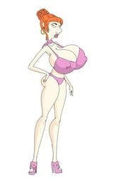 artist_request despicable_me high_heels hyper hyper_breasts lucy_wilde orange_hair short_hair