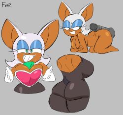 rouge the bat from sonic (series) by fonz
