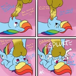 :3 ahe_gao animal_genitalia animal_penis appelknekten blue_skin cheek_bulge comic cum cum_explosion cum_in_mouth cum_inside cutie_mark dangling_testicles deepthroat disembodied_penis empty_eyes english_text equine equine_penis fellatio female femsub fluttershy_(mlp) friendship_is_magic fucked_silly futanari hair half-closed_eyes herm horse horsecock intersex intersex_on_female licking lying male mammal multicolored_hair my_little_pony on_back open_mouth oral orgasm penis penis_lick pleasure_face pony rainbow_dash_(mlp) rainbow_hair simple_background smile straight_hair testicles text throat_swabbing tongue tongue_out vein veins veiny_penis wings yellow_penis