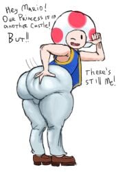 adych bent_over big_ass big_ass_(male) big_butt male male_only mario_(series) nintendo presenting_hindquarters toad_(mario)