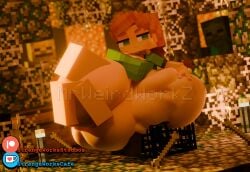 1girls alex_(minecraft) anal_vore big_breasts huge_belly minecraft mrweirdworkz skeleton_(minecraft) struggling_prey unusual_vore vore vore_belly zombie_(minecraft)