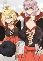 1boy 1boy2girls 2girls 2girls1boy alternate_costume alternate_outfit bed bedroom bedroom_setting belly belly_button big_breasts big_breasts black_clothing black_eyes black_hair blonde_eyebrows blonde_female blonde_hair blonde_hair blonde_hair_female blush blush blush_lines blushing_at_partner blushing_profusely breasts breasts breath closed_mouth clothed clothed_female clothed_female_nude_male clothing collecting_cum covered_breasts covered_penis covered_pussy covered_vagina cowgirl_position cum cum_on_hand cum_on_hands curvaceous curvaceous_body curvaceous_female curvaceous_figure curvaceous_hips curvaceous_thighs curvy curvy_body curvy_female curvy_figure curvy_hips curvy_thighs draining dress exposed exposed_belly exposed_stomach eyebrows_raised faceless faceless_character faceless_male fat_breasts fate/apocrypha fate/grand_order fate_(series) femdom filled filling fujimaru_ritsuka_(male) furrowed_brow furrowed_eyebrows gray_background grey_background gudao hands_at_side hands_on_bed holding holding_jug holding_object holding_test_tube holding_vial huge_boobs jeanne_d'arc jeanne_d'arc_(fate) jeanne_d'arc_(fate)_(all) jeanne_d'arc_(swimsuit_archer) jug large_boobs large_breasts leaking leaking_cum leaky legs_apart legs_open legs_spread legs_together light-skinned_female light-skinned_male light_skin long_hair looking_at_partner looking_to_the_side lying lying_down lying_on_back lying_on_bed malesub mash_kyrielight mashu mashu_kyrielight mashu_kyrielite milking mouth_closed naked naked_male nude nude_male nude_male_clothed_female object overflow overflowing overflowing_cum penetrating penetration pillow plump_breasts purple_eyebrows purple_eyes purple_hair pussy_penetration raised_eyebrows red_clothing red_dress room sagging sagging_breasts saggy_breasts semen semen_on_hands sex sexual_intercourse shielder shielder_(fate) shielder_(fate/grand_order) short_hair simple_background sperm spread_legs spreading spreading_legs squat squatting standing steam steaming steaming_body steaming_breath steaming_penis steaming_pussy steamy steamy_breath steamy_penis steamy_pussy stomach sweat sweatdrop sweating sweaty sweaty_body sweaty_thighs test_tube thick_cum thick_semen thighs_together traditional_clothes traditional_clothing vaginal_penetration vial vials visible_air visible_breath voluptuous voluptuous_female wall wall_(structure) white_bed yanagie_terasu_(yanagiettt)