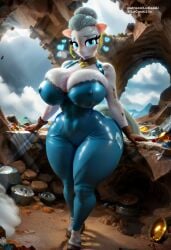 1girls ai_generated anthro big_ass big_breasts blue_eyes cave cloudy_quartz_(mlp) heart hourglass_figure lucasai massive_breasts my_little_pony my_little_pony_friendship_is_magic solo solo_female solo_focus thick_thighs thighs wide_hips