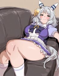 1girls ai_generated animal_ears anthropomorphization artist_request eyes female hair hishi_miracle_(umamusume) legs skin tagme umamusume umamusume_pretty_derby young