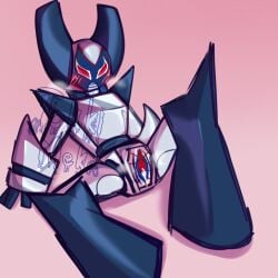 blush breath_cloud breathing cuntboy cuntboy_only pussy pussy_juice_drip red_eyes robot robot_humanoid robotboy robotboy_(character) robotboy_(super_activated_form) spread_legs tagme tokki_meki unusual_pussy vagina