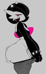 1boy 2025 2d 2d_(artwork) 2d_artwork :/ :| ass big_ass big_butt black_hair bottom_heavy bubble_ass bubble_butt champchidi dat_ass ear_piercing earrings fat_ass fat_butt femboy fishnet_legwear fishnets gamefreak gardevoir goth goth_boy gothic huge_ass huge_butt looking_back looking_down male male_gardevoir male_only nero_(champchidi) original_character otoko_no_ko otokonoko pale-skinned_male pale_skin pink_eyes pokémon_(species) pokemon pokemon_(species) pokemon_xy pulling_down_pants short_hair side_ass sideass solo solo_male spiked_bracelet spikes tucked_penis white_skin white_skinned_male wip