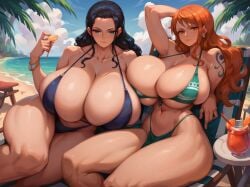 ai_generated female female_only jujutacojac nami_(one_piece) nico_robin one_piece