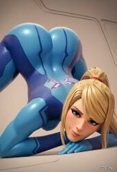 1girls 3d ai_generated ass bangs blonde_hair blue_bodysuit blue_eyes bodysuit breasts flexible jack-o'_challenge lips long_hair looking_at_viewer meme metroid mole mole_under_mouth pein ponytail samus_aran shiny shiny_clothes skin_tight smile solo spread_legs stable_diffusion top-down_bottom-up wide_spread_legs zero_suit