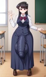 ai_generated big_bulge big_penis futa_only futanari komi-san_wa_komyushou_desu solo_futa