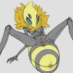 1girls 4_eyes anthro anthro_only bee brown_eyes bug bug_girl female female female_focus female_only furry furry_female furry_only gift_art hand_on_butt hand_on_leg hand_on_thigh hollow_knight hymenopteran hymenopteran_humanoid insect_girl insect_humanoid insects laying_down laying_on_back multi_eye neck_fur neck_tuft presenting presenting_anus presenting_pussy queen queen_bee queen_vespa stinger stinger_(anatomy) team_cherry three_holes_three_goals tohjoma wasp wasp_waist wip