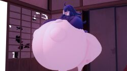 1girls big_breasts bottomless fat_ass giant_belly goth goth_girl hex_maniac hourglass_figure huge_ass huge_belly mass_vore nintendo obese pokemon satisfied satisfied_look struggling_prey thick_thighs unknown_prey vore vore_belly wide_hips