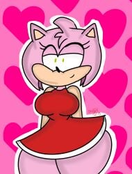 1girls 2d 2d_(artwork) 2d_artwork 3barts 4k 4k_resolution absurd_res absurdres aged_up alternate_body_type alternate_breast_size alternate_thigh_size amy_rose art black_nose dress dummy_thicc furry furry_only girly girly/female girly_clothing girly_girl green_eyes hearts hips hips_wider_than_shoulders muzzle pink_fur red_background red_dress sega simple_background simple_coloring simple_shading sonic_(series) sonic_the_hedgehog_(series) sputnik123 stolen_art thick_outline thick_thighs thicx traced triangular_ears video_game video_game_character video_game_franchise video_games white_stripe