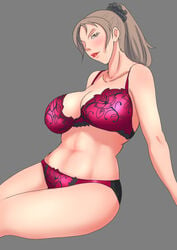 bra breasts large_breasts mature panties supi_(inner_map) underwear