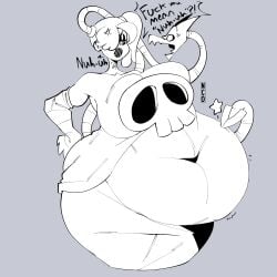 1girls bbw big_belly big_breasts bigger_female chubby curvy fat fat_ass female milf skullgirls squigly thick_thighs yeehawt0wn