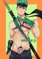 chastity chastity_cage gay genji locked male male_only overwatch overwatch_2 solo_male suzumeyaoi