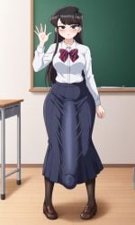 ai_generated big_bulge big_penis futa_only futanari komi-san_wa_komyushou_desu solo_futa