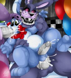 anal anal_sex animatronic anthro balls barefoot big_balls bonnie_(fnaf) bow buckteeth chubby cum cum_in_ass cum_in_mouth cum_inside cum_on_face cum_on_penis cumshot erection fellatio five_nights_at_freddy's five_nights_at_freddy's_2 five_nights_at_freddy's_4 fronnie frots glowing glowing_eyes group group_sex hand_on_head hand_on_leg lagomorph long_ears looking_down machine male male_only mammal nightmare_bonnie nightmare_bonnie_(fnaf) on_top open_mouth oral orgasm penetration penis rabbit raised_arm robot rosy_cheeks sex sharp_teeth sitting size_difference smile spread_legs spreading standing sucking teeth thick_penis threesome toy_bonnie_(fnaf) video_games whiskers wire yaoi