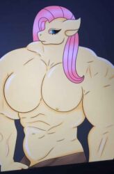 animation_meme art_trend artist_request flutterguy fluttershy_(mlp) human_artist humanization humanized humanized_pony instagram_source long_hair meme meme_reference mlp_g4 muscular my_little_pony no_ai pink_hair shitpost solo solo_focus trend yellow_body you_made_me_mlp_meme