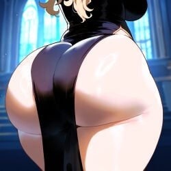 ai_generated ass ass_focus big_ass big_breasts big_butt big_thighs blonde_hair church close-up clothing curvy curvy_female curvy_figure dijiai female female_only focus from_front_position front_view genshin_impact highleg hourglass_figure indoors jean_gunnhildr looking_at_viewer lower_body massive_ass massive_butt nun nun_outfit pelvic_curtain portrait round_ass round_butt thiccwithaq_(ai_style) thick thick_ass thick_butt thick_legs thick_thighs thighs wide_hips