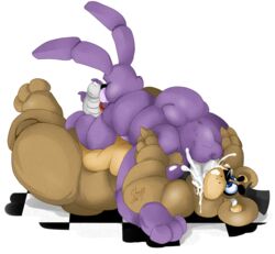 69 animatronic anthro anus ass backsack balls barefoot bear bonnie_(fnaf) chubby cum cum_in_mouth cum_inside cum_on_face cum_on_penis erection fellatio five_nights_at_freddy's freddy_(fnaf) fronnie frots hand_on_ass hat headgear lagomorph licking long_ears lying machine male male_only mammal nude on_back on_top open_mouth oral orgasm penis precum presenting presenting_hindquarters rabbit robot sex spread_legs spreading tongue tongue_out video_games yaoi