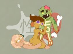 1girls 2boys ai_upscaled blowjob cookie_run cookie_run_ovenbreak earl_grey_cookie gingerbright miscon tagme traced traced_art vaginal vaginal_penetration vaginal_sex zombie_cookie