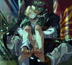 ganondorf ganondorf_(ocarina_of_time) gay interracial link link_(ocarina_of_time) male male/male male_only ocarina_of_time older_man_and_younger_boy rani_grb size_difference the_legend_of_zelda the_legend_of_zelda:_ocarina_of_time twink_and_daddy