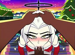 1boy 1girls ai_generated big_penis cum cum_in_pussy cum_inside female hazbin_hotel hi_res long_hair lute_(hazbin_hotel) nude sex smile tagme uncensored