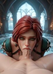 ai_generated blowjob cd_projekt_red divinestudioai fellatio female light-skinned_female light-skinned_male looking_at_viewer male oral_sex penis red_hair sucking_penis the_witcher_(series) the_witcher_3:_wild_hunt triss_merigold