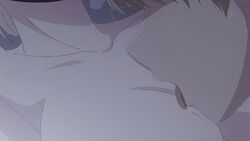 1boy animated animated awaya_mugi blonde_hair breasts female hayakawa_mei kuzu_no_honkai licking screencap short_hair white_skin