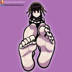 2022 2022s 2d 2d_(artwork) alternate_version alternate_version_available background barefeet barefoot black_clothing black_hair black_hair_female black_nail black_nail_polish black_nailpolish black_nails black_toenail_polish black_toenails blush blushed blushed_face blushing_female close_mouth clothed clothed_female clothing feet feet female female_only foot_fetish foot_focus footwear footwear_fetish hair hair_ornament hi_res high_resolution long_hair long_hair_female reathroch red_eye red_eyed red_eyed_female red_eyes red_eyes_female sfw spy_x_family thorn_princess watermark yor_briar yor_forger