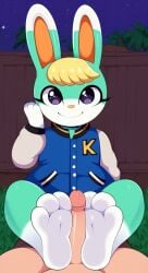 ai_generated animal_crossing feet foot_fetish foot_play footjob happy nintendo pawjob paws pov sasha_(animal_crossing) uncensored