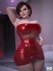 1girls 3d ass big_ass big_breasts breasts curvy curvy_female elastigirl female female_only hagiwara_studio helen_parr hi_res highres huge_breasts large_breasts mature_female milf navel short_hair solo solo_female tagme the_incredibles thick_thighs