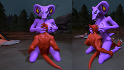 2015 3d anthro arbok big_breasts breast_grab breast_squeeze breast_squish breasts charmeleon cowgirl_position domination female femdom fox_whisper85 larger_female male nintendo nipples on_top penetration penis pokémon_(species) pokemon sebrina_arbok sex size_difference smaller_male straight vaginal_penetration