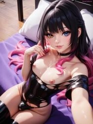 after_sex ai_generated bulge cute femboy feminine flat_chest horny_cultist_artist nipples patreon ripped_clothing semen torn_clothes trap