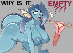 1girls anthro areolae ass big_areola big_ass big_breasts big_butt blue_hair breasts breasts_bigger_than_head bubble_butt cross_section curvaceous curvy curvy_figure dat_ass dialogue dumptruck_ass eeveelution english_text erect_nipples fallopian_tubes female female_only funny furry game_freak huge_ass huge_breasts long_hair nintendo nude open_mouth pink_eyes pokemon saltyxodium shocked shocked_expression slim_waist solo solo_female tagme tail text thick_thighs uterus vaporeon voluptuous voluptuous_female wide_eyed wide_hips