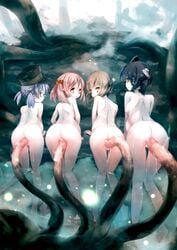 4girls all_fours ass bare_shoulders barefoot belly black_hair black_tentacles blush breasts brown_hair censored cum cum_in_pussy cum_inside cute demon eye_patch female female_focus from_behind hair_bobbles hair_ornament hair_ribbon hat headgear highres hips hitomaru human human_female inflation interspecies kantai_collection legs_together long_hair looking_at_viewer looking_back monster mosaic_censoring multiple_girls naked nude nude_female onlooker ooshio_(kantai_collection) open_mouth penetration pink_hair pink_tentacles pregnant pussy rape red_eyes ribbon sacrifice sazanami_(kantai_collection) schoolgirl sex short_hair short_twintails sideboob stomach_bulge stomach_deformation taihou_(kantai_collection) teen tenryuu_(kantai_collection) tentacle tentacle_bulge tentacle_domination tentacle_molestation tentacle_on_girl tentacle_pit tentacle_rape tentacle_sex tentacles tied_hair twintails vaginal_penetration violation virgin yellow_eyes young