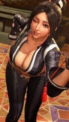 3d asian asian_female belly_button big_breasts biker_clothes biker_girl biker_gloves biker_jacket brown_hair cleavage fatal_fury fatal_fury:_city_of_the_wolves gameplay gameplay_screenshot gloves hand_on_hip ingame_model jacket leaning_forward leather leather_clothing leather_jacket leather_pants long_hair long_sleeves looking_at_viewer mai_shiranui mai_shiranui_(city_of_the_wolves) official_alternate_costume one_eye_closed open_jacket sf_screenshot showing_breasts slim_waist smile smiling smiling_at_viewer street_fighter street_fighter_6 tagme thick_thighs top video_game video_game_character video_games wide_hips