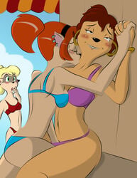 3girls anthro being_watched big_breasts bikini blonde_hair blush breast_squish breasts brown_eyes brown_hair canine clothing daughter disney ear_piercing female fingering fur goof_troop green_eyes hair hand_in_panties hoop_earrings hourglass_figure incest kissing mammal milf mother mother_and_daughter multiple_girls parent peg_pete piercing pistol_pete pointy_ears ponytail red_hair seaside sex swimsuit teenager thestarwarrior voyeur young yuri