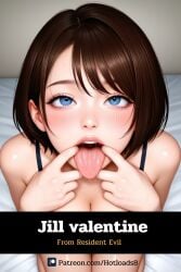 ai_generated hotload-8 jill_valentine open_mouth patreon resident_evil