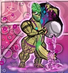 balls big_penis fictional_character muscles original_character soda_can