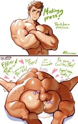 anal anal_sex ass ass bara begging begging_for_more big_ass big_butt cheating coach completely_nude cum cum_in_ass cum_inside gay hairy_balls heart heart instant_loss_2koma male male_focus male_only mating_press muscular muscular_male nude nude_male penetration penis_in_ass sachuman submissive submissive_male verbal yaoi