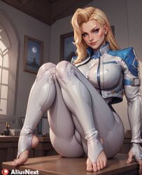 1girls ai_generated aliusnext ass big_ass big_breasts blonde_hair blue_eyes bodysuit breasts dagger_(marvel) dagger_(marvel_rivals) feet feet_together female foot_fetish foot_focus footwear hi_res highres huge_ass huge_breasts long_hair marvel marvel_comics marvel_rivals patreon stirrup_legwear stirrup_stockings tagme toes