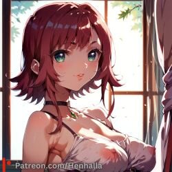 1girls ai_generated anime anime_girl big_breasts breasts dress henhalla palpable solo solo_female the_100_girlfriends_who_really_really_really_really_really_love_you yakuzen_kusuri